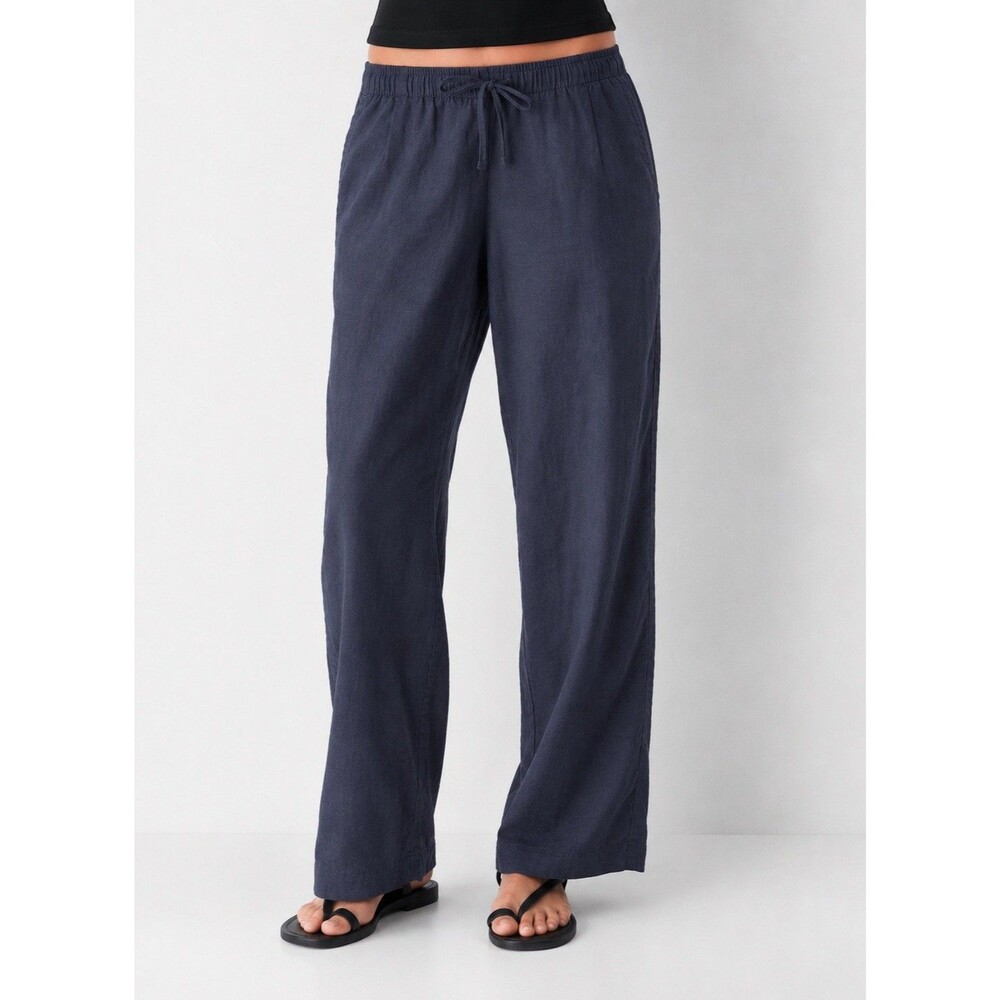 Aritzia The Group by Babaton Sontag Linen Pant Admiral Blue XS Women
